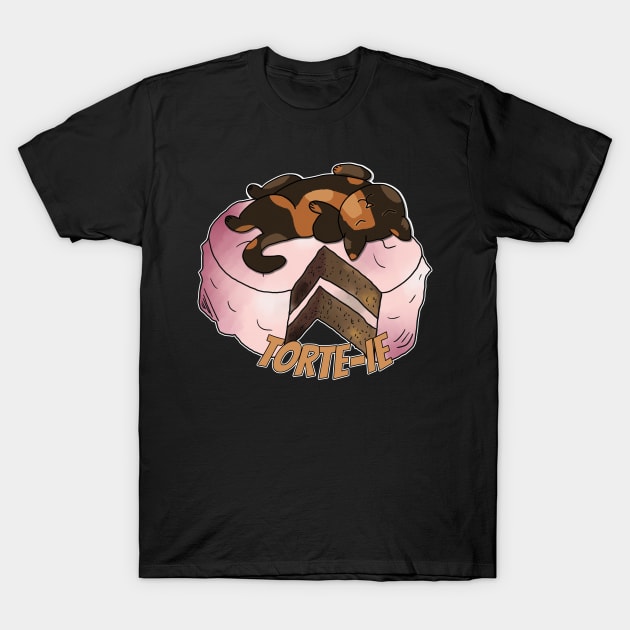 Torte-Ie (Tortie Pun) T-Shirt by nonbeenarydesigns